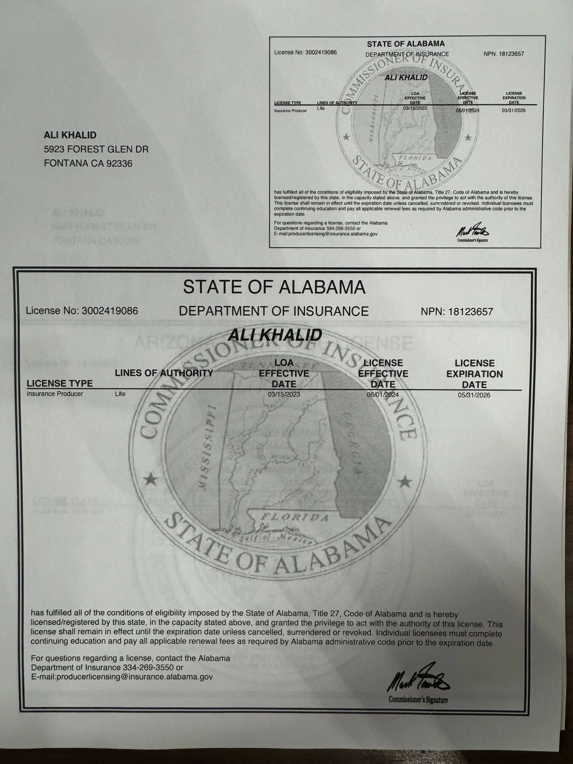 Alabama State Licenses