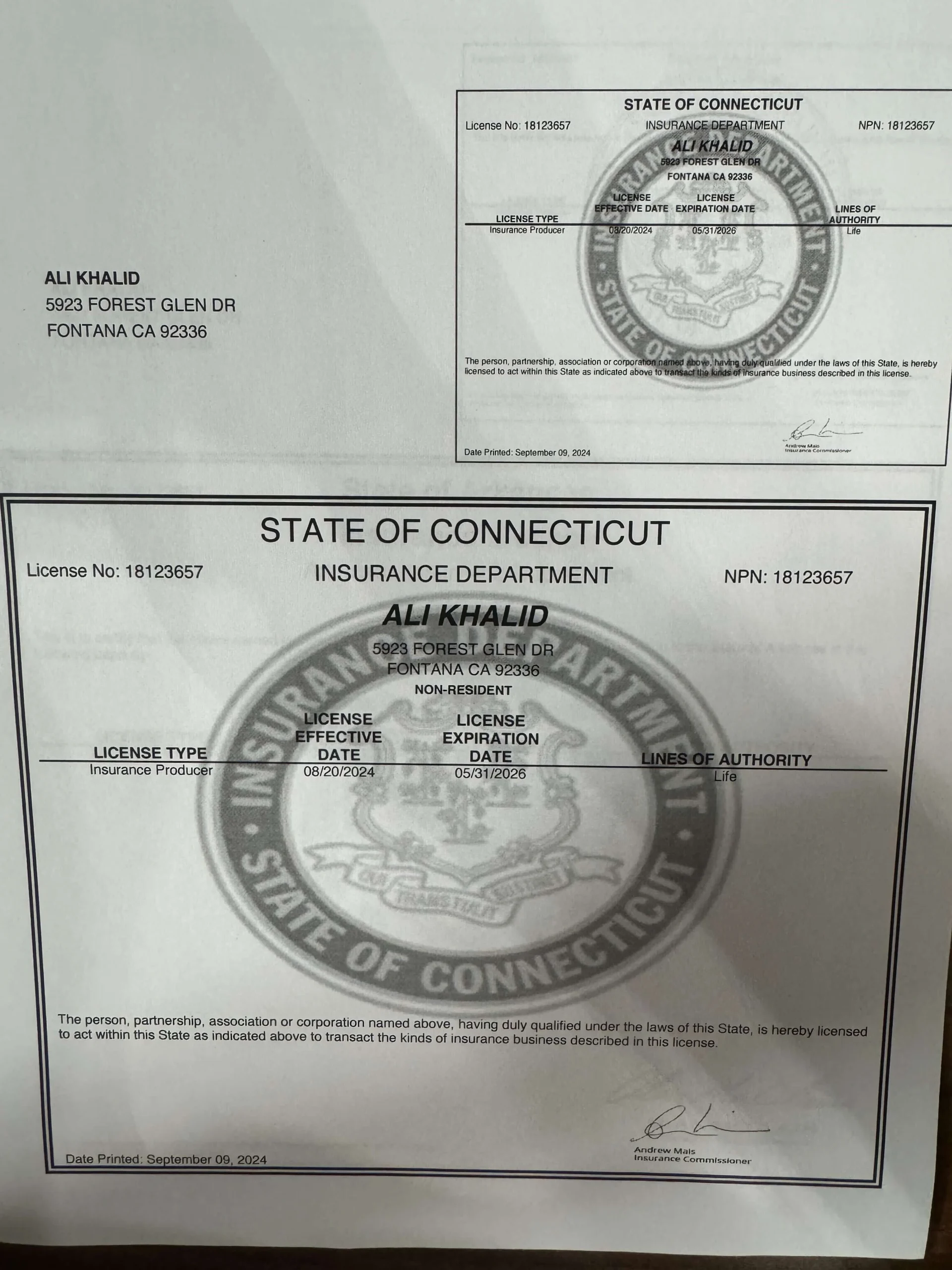 Connecticut State Licenses