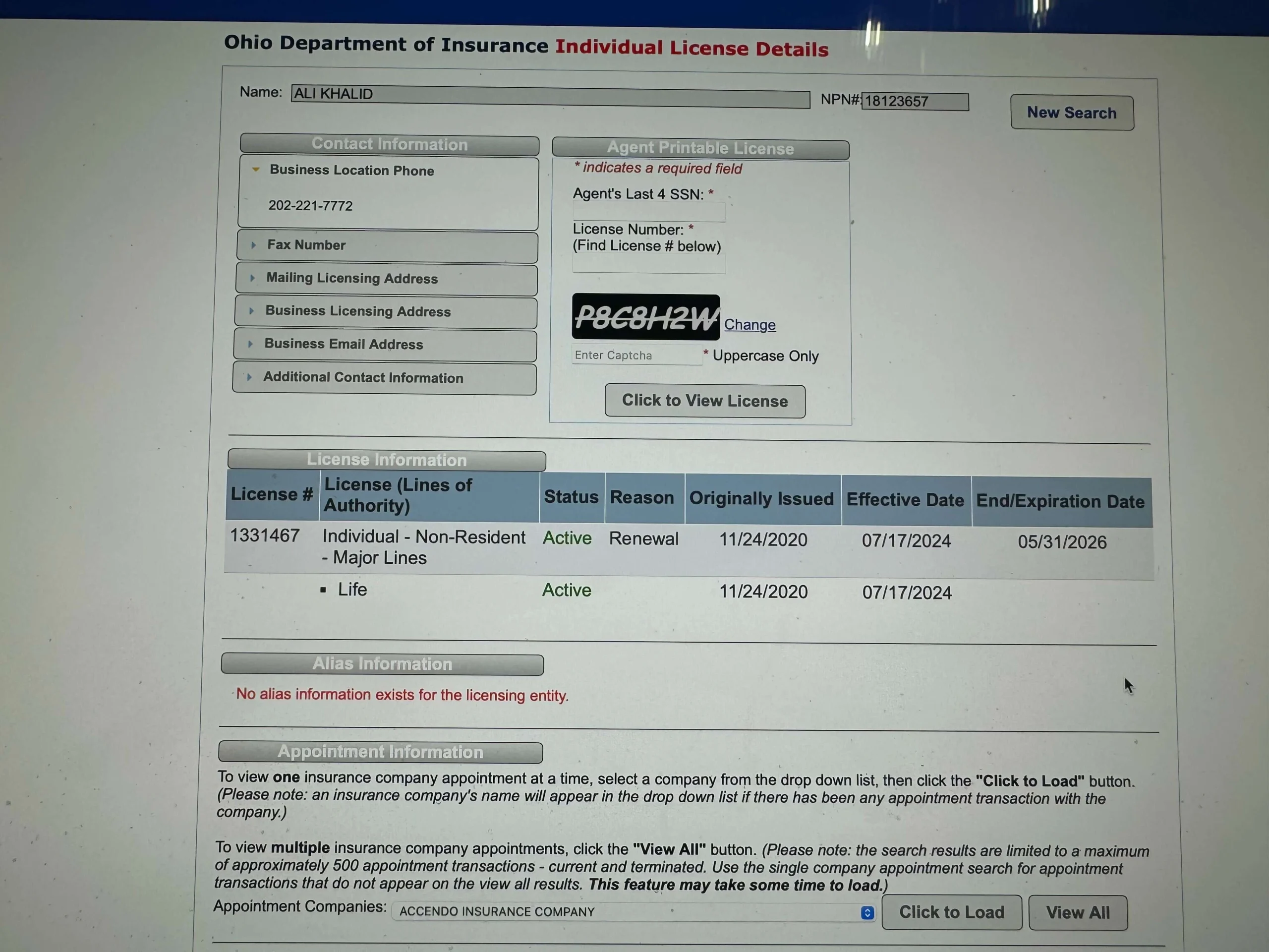 Ohio State Licenses