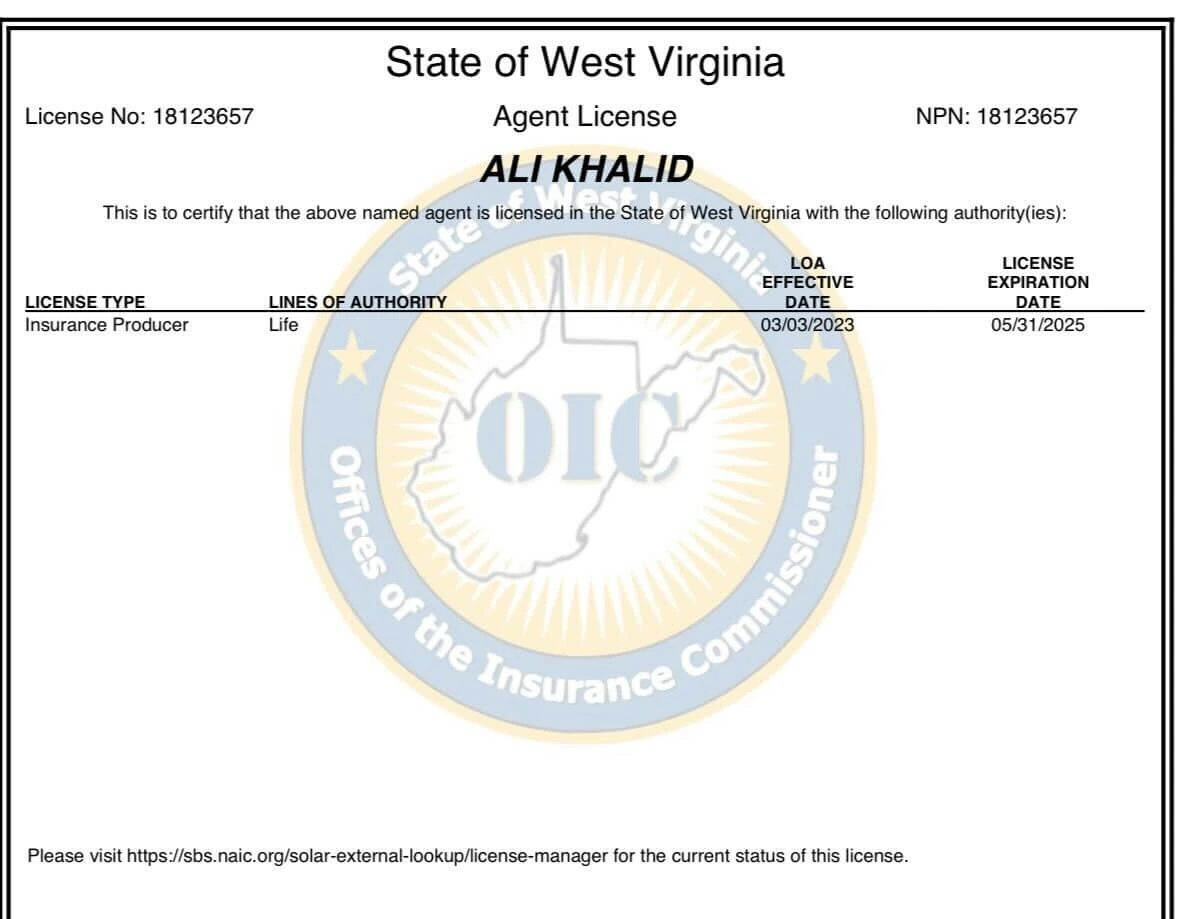 West Virginia State Licenses